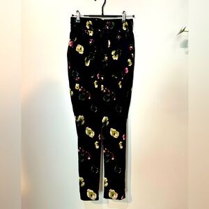 Silk Floral Joggers Sx XS